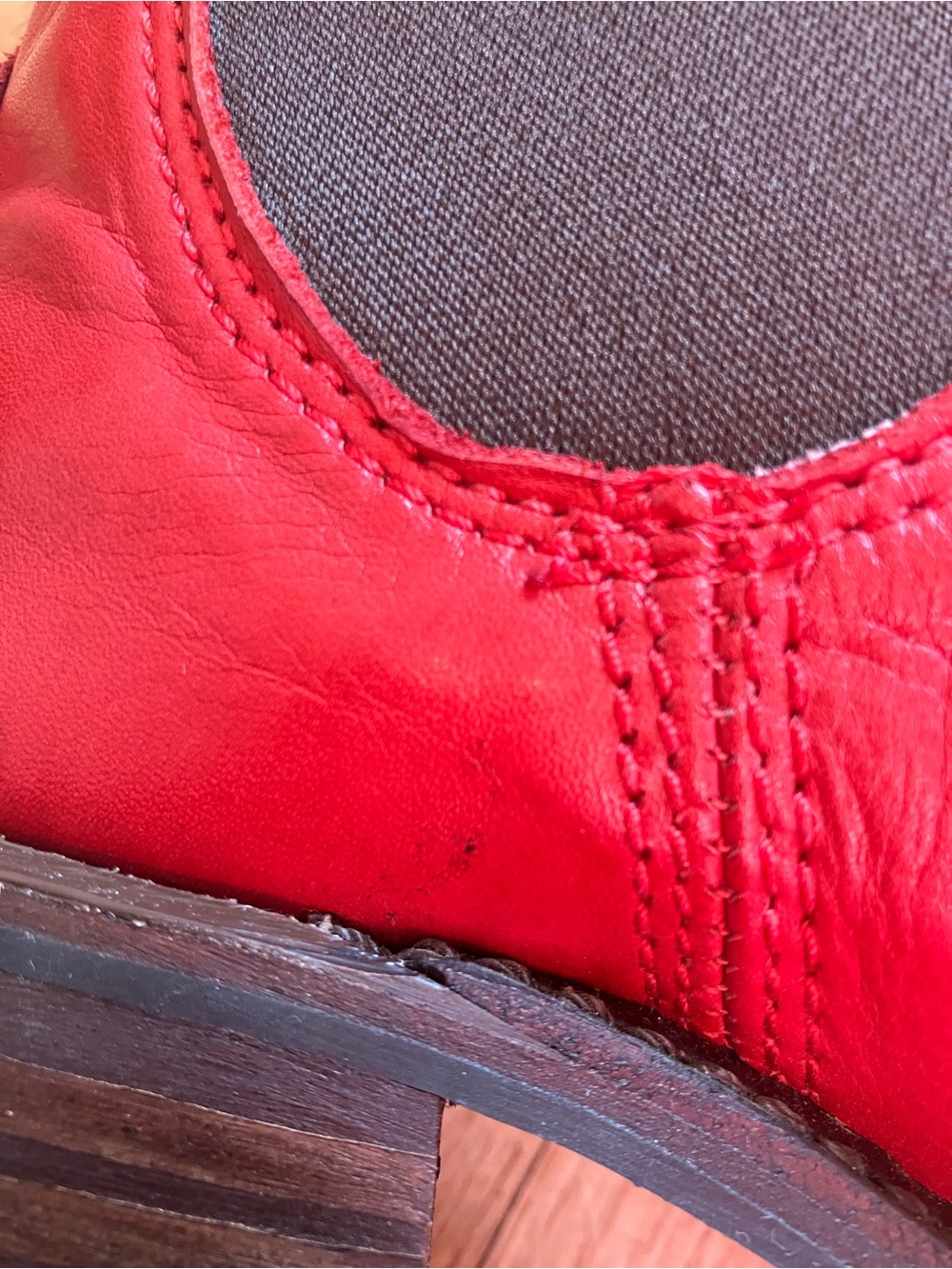 Frye Sabrina Chelsea Boots Burnt Red 8 - Picture 7 of 9